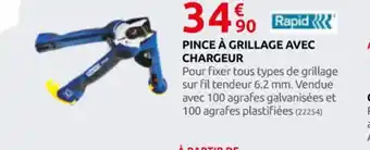 Rural Master PINCE À GRILLAGE AVEC CHARGEUR offre