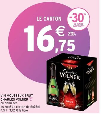 Intermarché Vin mousseux brut charles volner offre