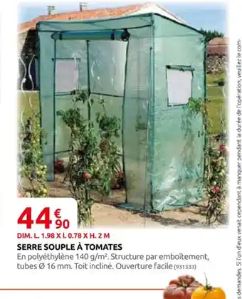 Rural Master SERRE SOUPLE À TOMATES offre