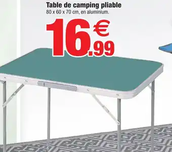 Bazarland Table de camping pliable offre