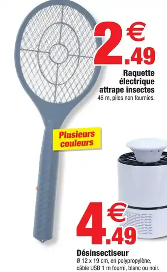 Bazarland Raquette électrique attrape insectes offre