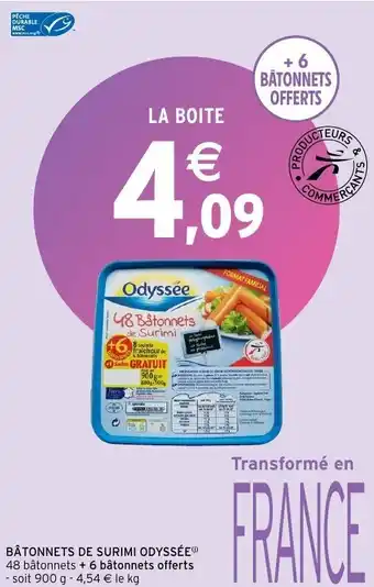 Intermarché Bâtonnets de surimi odyssée offre