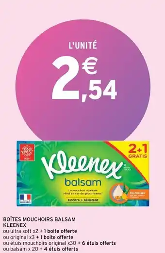Boîtes mouchoirs balsam kleenex