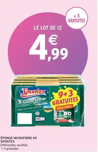 Éponge microfibre X9 spontex