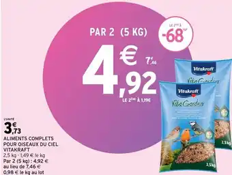 Aliments complets pour oiseaux du ciel vitakraft