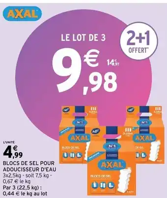Intermarché Blocs de sel pour adoucisseur d'eau offre