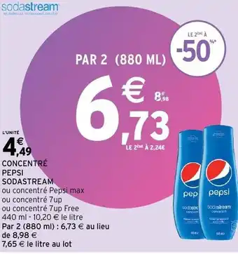 Intermarché Concentré pepsi sodastream offre