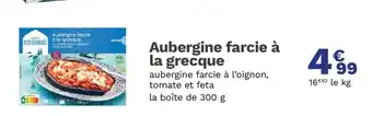 Picard Aubergine farcie à la grecque offre