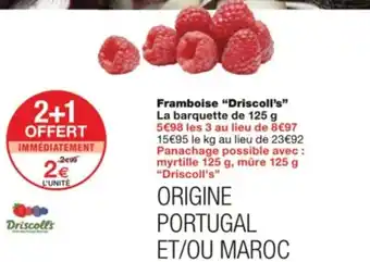 Monoprix Framboise "Driscoll's" La barquette de 125 g offre