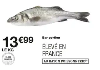 Monoprix Bar portion offre