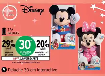 Intermarché Peluche 30cm Interactive offre