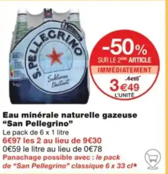 Monoprix Eau minérale naturelle gazeuse “San Pellegrino” offre