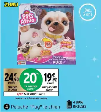 Intermarché Peluche Pug Le Chien offre