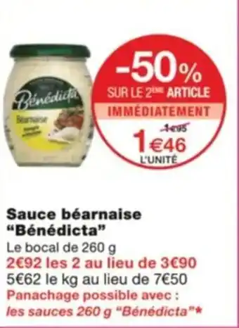 Monoprix Sauce béarnaise “Bénédicta” offre