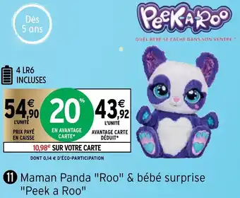 Intermarché Maman Panda Roo & Bébé Surprise Peek a Roo offre