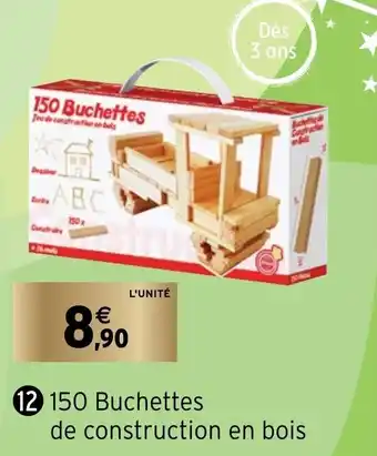Intermarché 150 Buchettes de Construction En Bois offre
