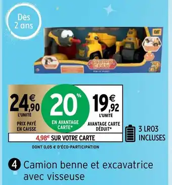 Intermarché Camion Benne Et Excavatrice Avec Visseuse offre