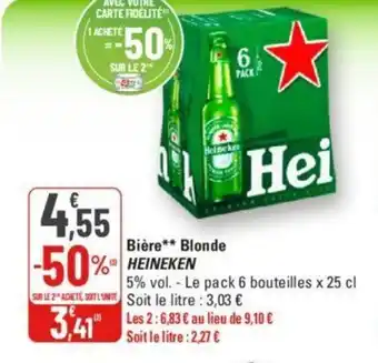 G20 Bière** Blonde HEINEKEN offre