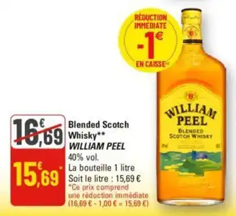 G20 Blended Scotch Whisky** WILLIAM PEEL 40% vol. offre