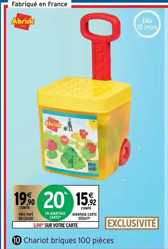 Intermarché Chariot Briques 100 Pièces offre