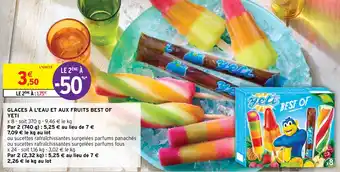 GLACES À L'EAU ET AUX FRUITS BEST OF YETI