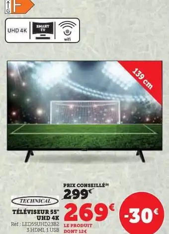 Super U TÉLÉVISEUR 55" UHD 4K offre