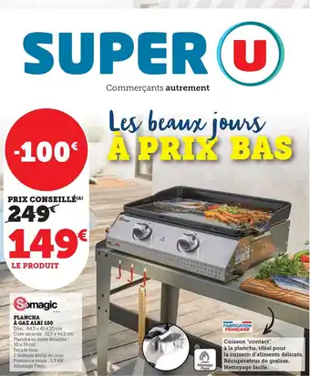 Super U PLANCHA À GAZ ALBI 100 offre