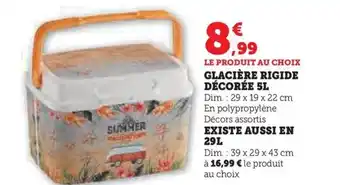 Super U GLACIÈRE RIGIDE DÉCORÉE 5L offre