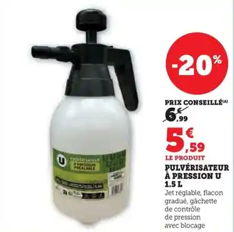 Super U PULVÉRISATEUR À PRESSION U 1.5 L offre