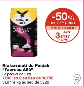 Monoprix Taureau Ailé Riz basmati du Penjab offre