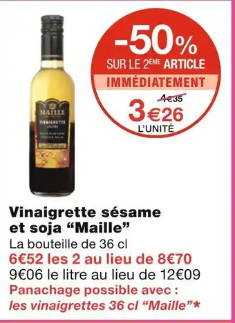 Monoprix Maille Vinaigrette sésame et soja offre