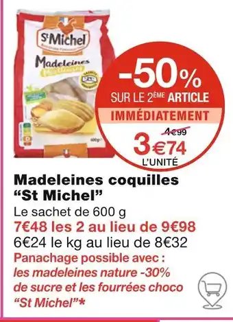 Monoprix St Michel Madeleines coquilles offre