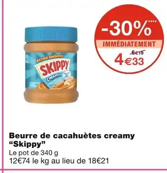 Monoprix Skippy Beurre de cacahuètes creamy offre