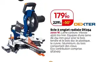 Weldom DEXTER Scie à onglet radiale DX254 offre