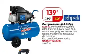 Weldom scheppach Compresseur 50 L HC54 offre