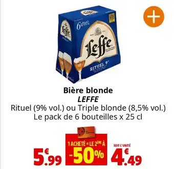 Coccimarket Bière blonde LEFFE offre