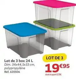 Gifi Lot de 3 box 24 l offre