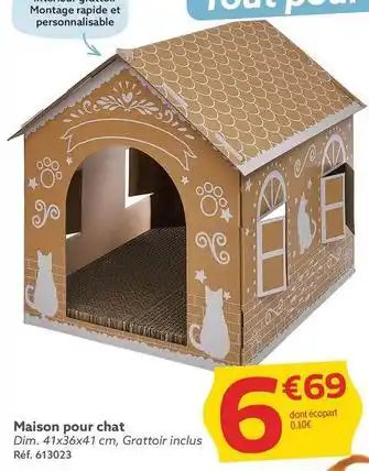 Gifi Maison pour chat offre