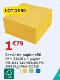 Serviette papier x50