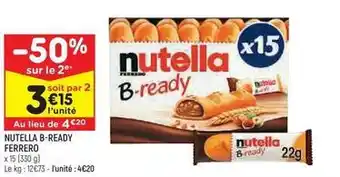 Leader Price Nutella - b-ready ferrero offre