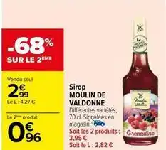 Carrefour Moulin de valdonne - sirop offre