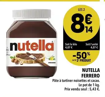 Supeco Nutella Ferrero offre