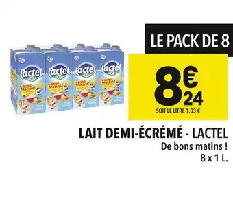 Supeco LACTEL LAIT DEMI-ÉCRÉMÉ offre