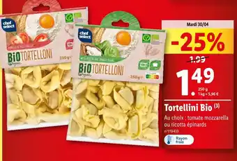 Lidl Tortellini Bio offre