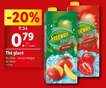 Lidl Thé glacé saveur mangue ou fraise offre