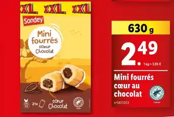 Lidl Sondey Mini fourrés cœur au chocolat offre