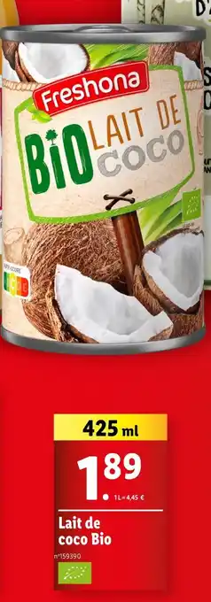 Lidl Freshona Lait de coco Bio offre