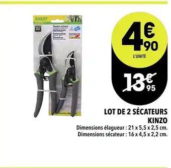Supeco Lot de 2 sécateurs offre