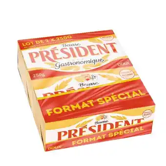 Auchan Beurre Gastronomique Doux Président offre