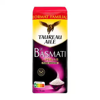 Carrefour TAUREAU AILÉ Riz Basmati du Penjab Format familial offre